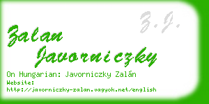 zalan javorniczky business card